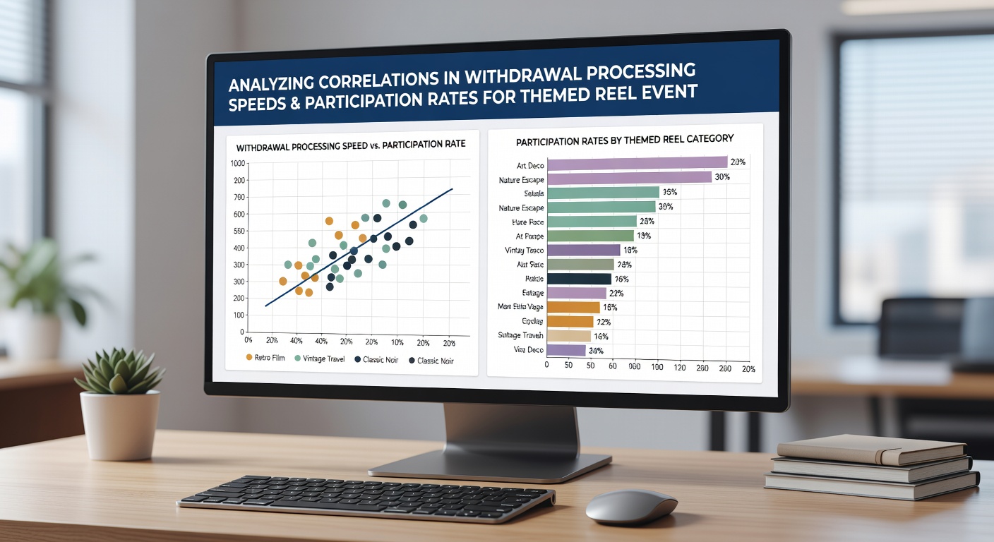Analytics dashboard showing correlation graphs between mobile withdrawal speeds and reel event participation rates