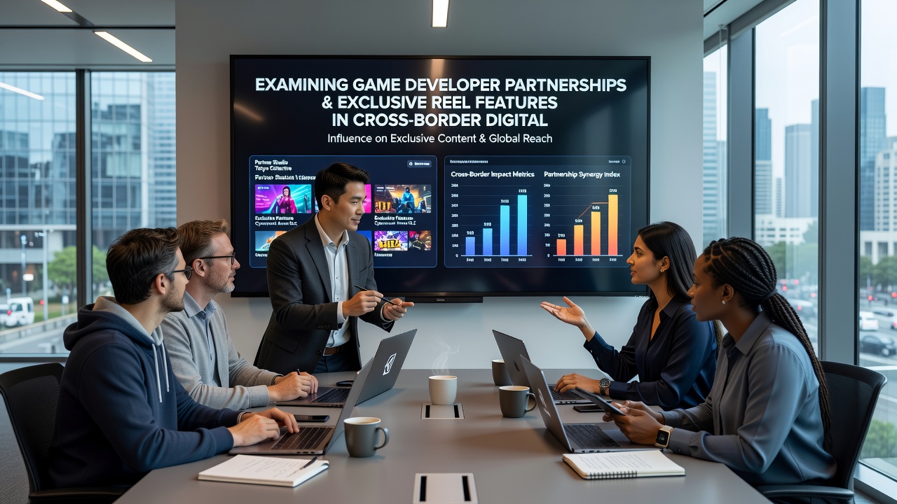 Cross-border digital hub dashboard displaying exclusive reel configurations and partnership indicators
