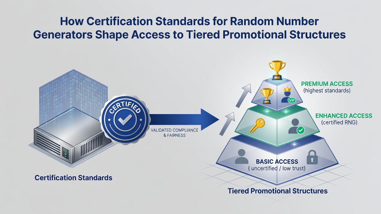 Tiered promotional structures linked to RNG certification on digital platforms