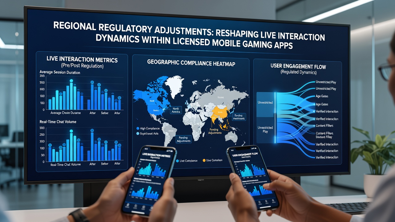 Mobile screen showing live dealer interface with regulatory compliance indicators